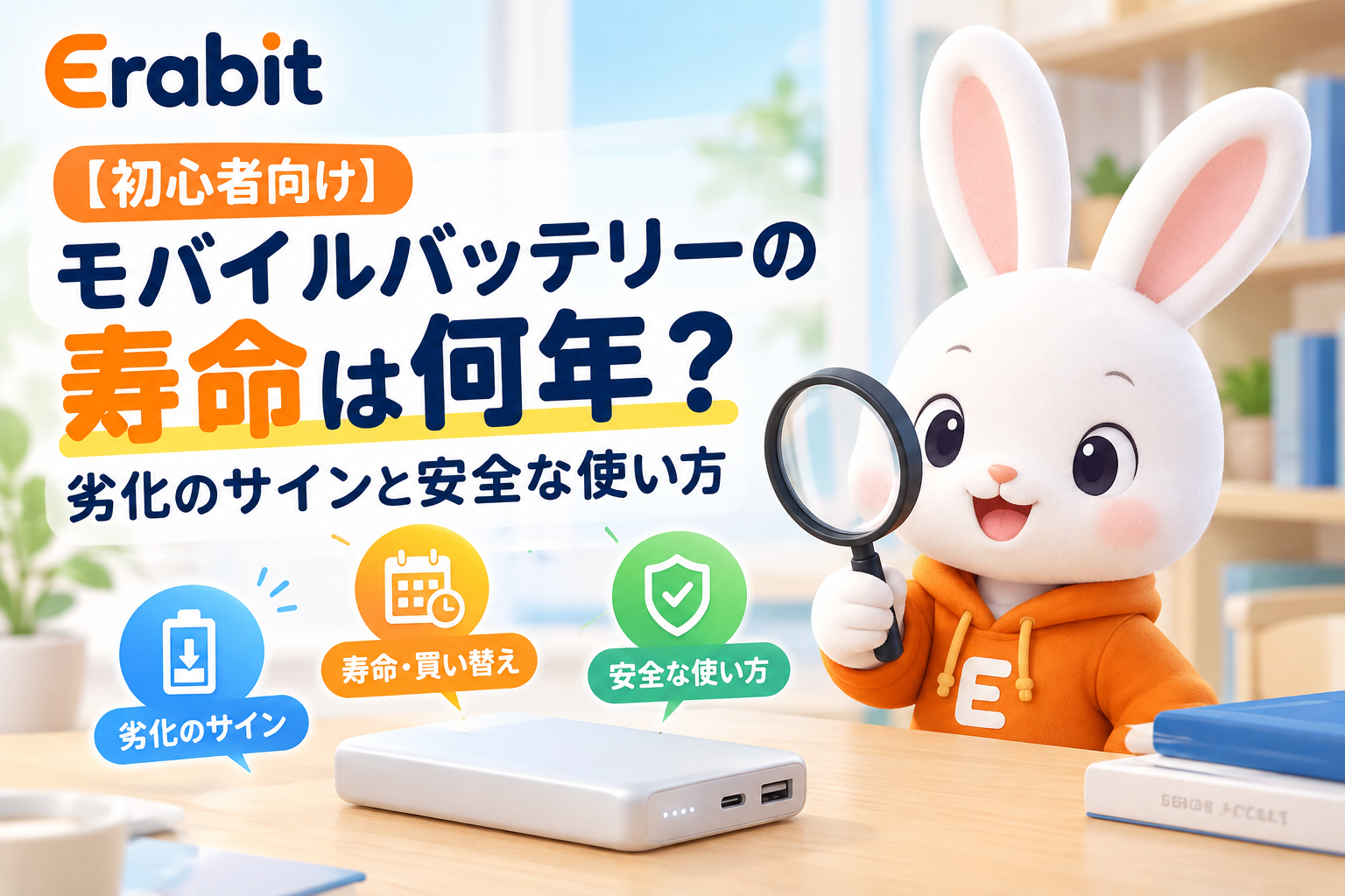 【初心者向け】モバイルバッテリーの寿命は何年？劣化のサインと安全な使い方