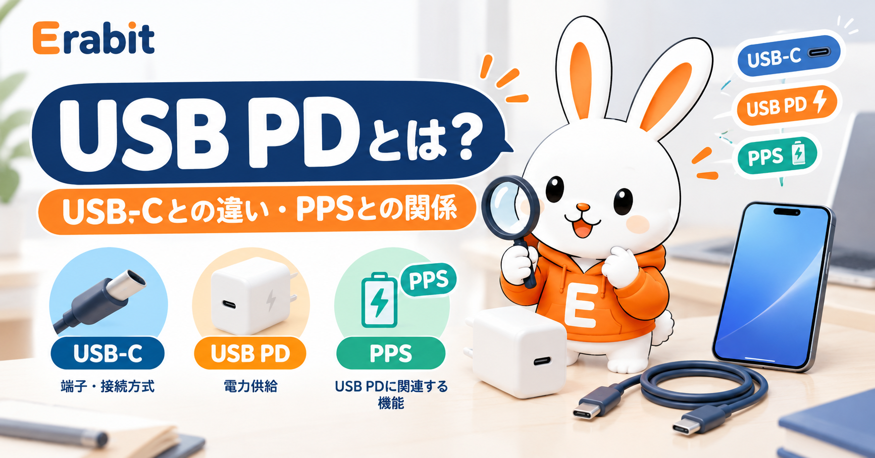 USB PDとは？USB-Cとの違い・PPSを初心者向けに解説